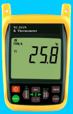 YC-512N温度计,支持KJ型温度计探头